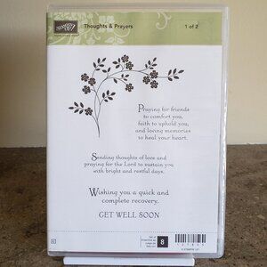 Stampin' Up! 'THOUGHTS & PRAYERS' Cling Stamp Set (Used)